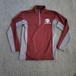 Texas A&M Aggies Pullover Jacket Mens Small Maroon‎ Gray NCAA College Football